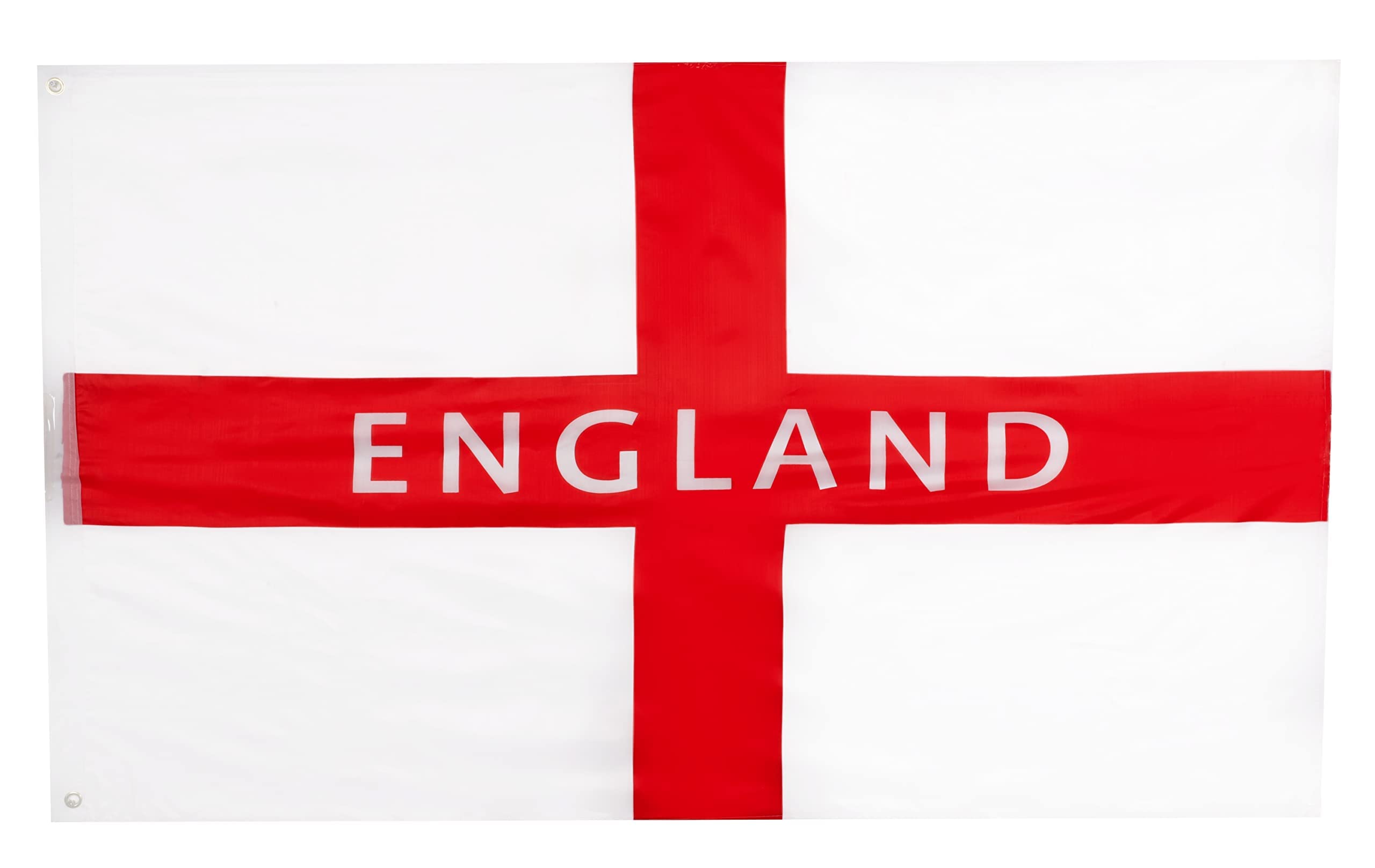 Toyland® 5ft x 3.3ft (152cm x 101cm) Extra Large St George England Text Flag - English Party Decorations - World Cup - Euros