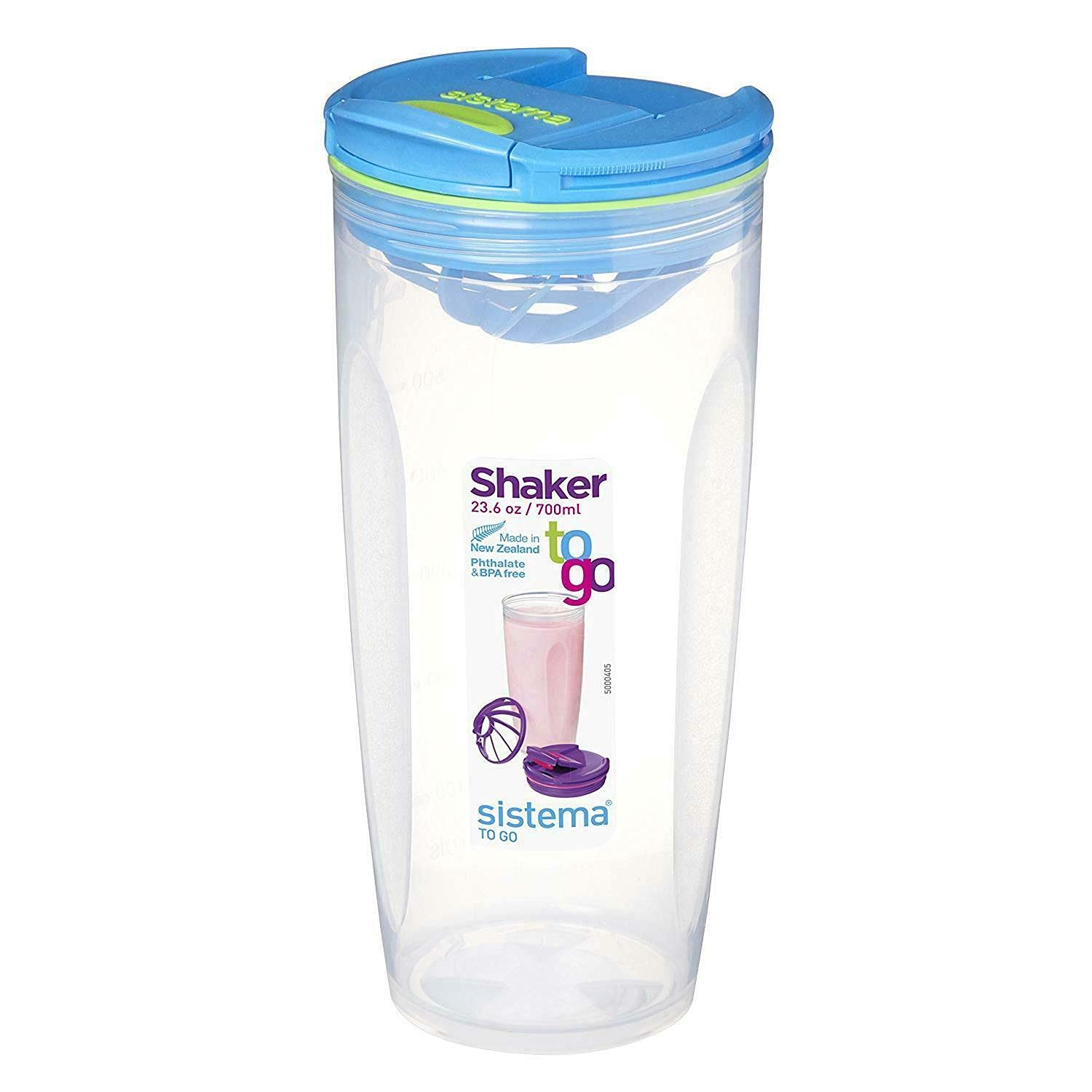Sistema Shaker TO GO | 700 ml Protein Shaker Bottle | BPA-Free Plastic | Assorted Colours