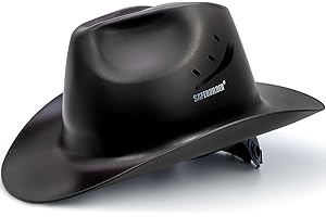 SAFEBUILDER Cowboy Style Hard Hat Class C Safety Helmet Vented Full Brim Hard Hats Work Safety Helmet for Men and Women Outdoor,Industrial,Construction Head Protection- ANSI Approved