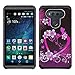 Wydan Case for LG V20 - Slim Hybrid Hard Impact Shockproof Cover - Heart Flower - Black Pink