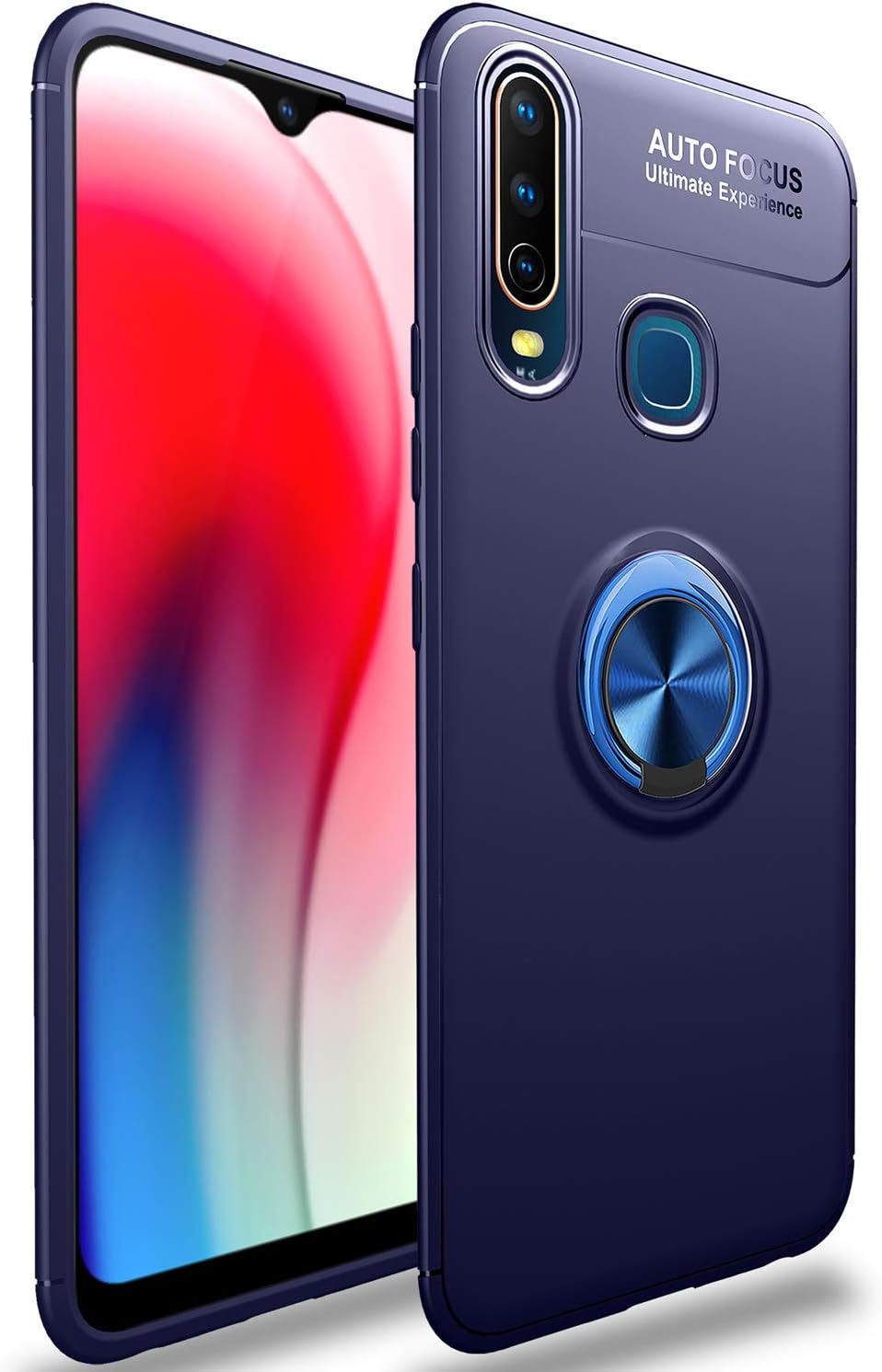 J&H vivo Y15 Ring Case, vivo Y15 Ultra Thin Soft TPU Protective Case, Finger Loop Case with 360 Degree Rotatable Ring Stand for vivo Y15