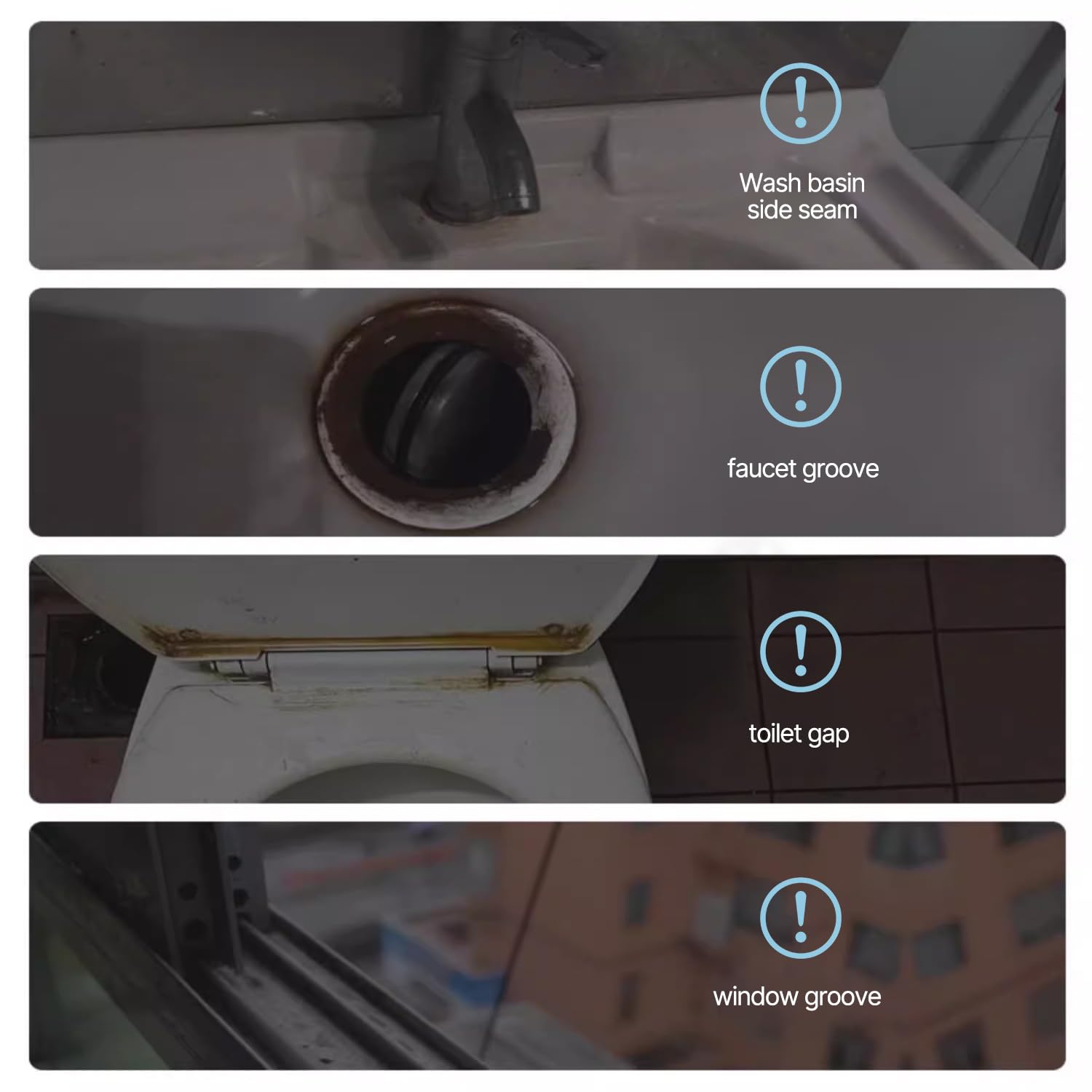 Lückenreinigungsbürste, küche Badezimmer Groove Gap Cleaning Brushelektrische reinigungsbürste,Premium schrubber mit Aluminiumstütze mit 15°-Winkel Zauberbürste, dünne Reinigungsbürste für die Küche 3