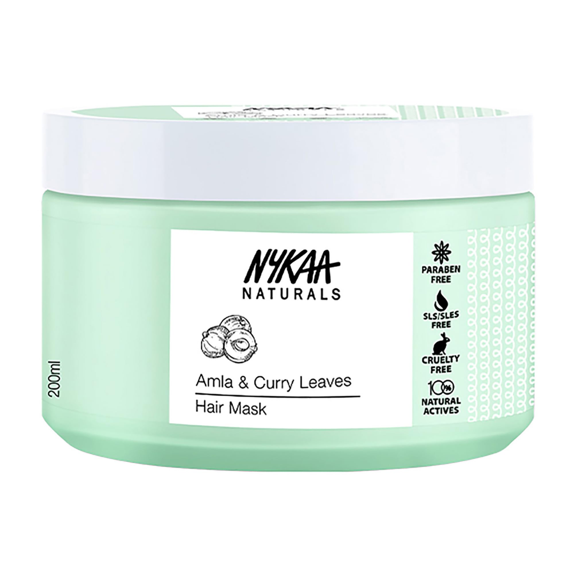 Nykaa Naturals Hair Mask - Amla and Curry Leaves For Women 6.76 oz Masque