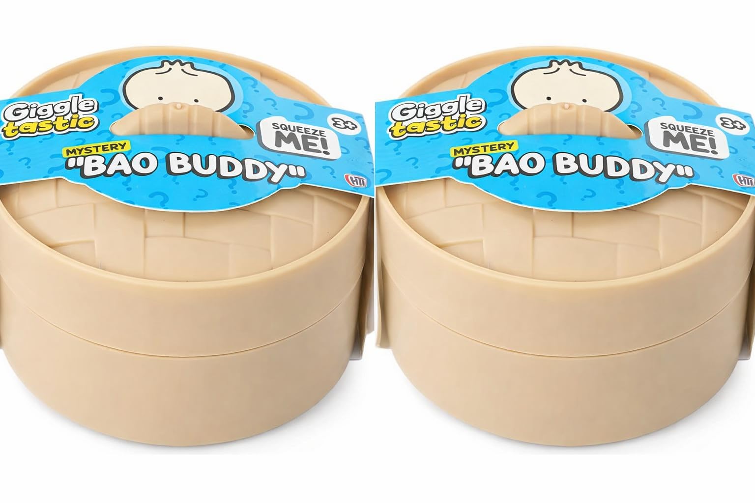 Bao Buddies, Kawaii Squeeze Toys with Cute Facial Expressions, Assorted Colours, Stress Relief Squishy Collection Pack Of 2