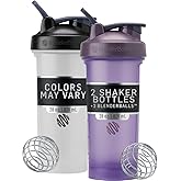 BlenderBottle Classic V2 Shaker Bottle Perfect for Protein Shakes and Pre Workout, 28-Ounce, Colors May Vary, 2 Pack