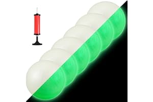 Hiboom Glow in The Dark Kickballs Dodgeballs Light up Playground Bouncy Balls with Pump for Adults Playground Backyard Outdoor Glow in The Dark Activities