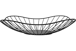 Homoyoyo Fruit Plate Storage Basket Metal Wire Modern for Table Kitchen Counter Organization