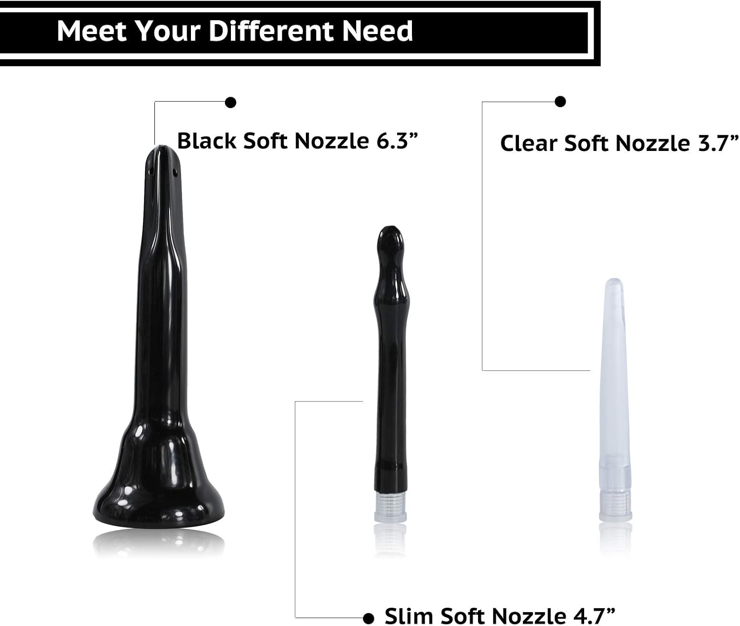 TopQuaFocus 420ml Enema Bulb Kit - Large Anal Douche Bulb, Colon Irrigation Enemas for Man Woman (Black), 420 ml - Black - Image 3