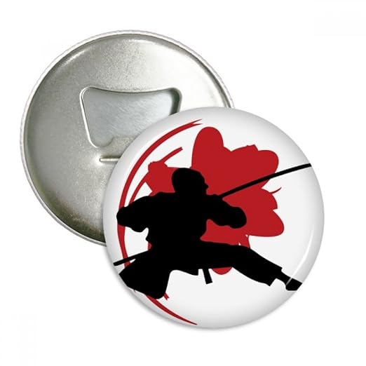 Japón Samurai Sakura silueta Asia redondo abridor de botellas ...