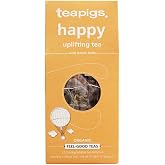 teapigs, Organic Happy Herbal Tea, Made with Whole Leaves, Whole Leaf Tea Temples, 90 Count, Uplifting Lemon &amp; Turmeric Blend