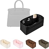 Purse Organizer Insert for Birkin 25, Lightweight & Soft Satin Organizer Insert with Pockets for Woman Bags, Ideal for Travel, Shopping, and Daily Use, Multicolor Options(Black, BK25 Retourné)