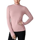 Zengjo Mock Neck Long Sleeve Workout Top, Thumb Hole Athletic Shirts for Women Running Yoga Lightweight Thermal Baselayer