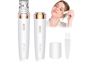 BUBBACARE Epilator for Women, Facial Hair Removal for Women, Hair Removal Device Bikini Trimmer Electric Facial Hair Remover for Women Painless Smooth Glide Epilator for Women Face Lips Chin Peach Fuzz