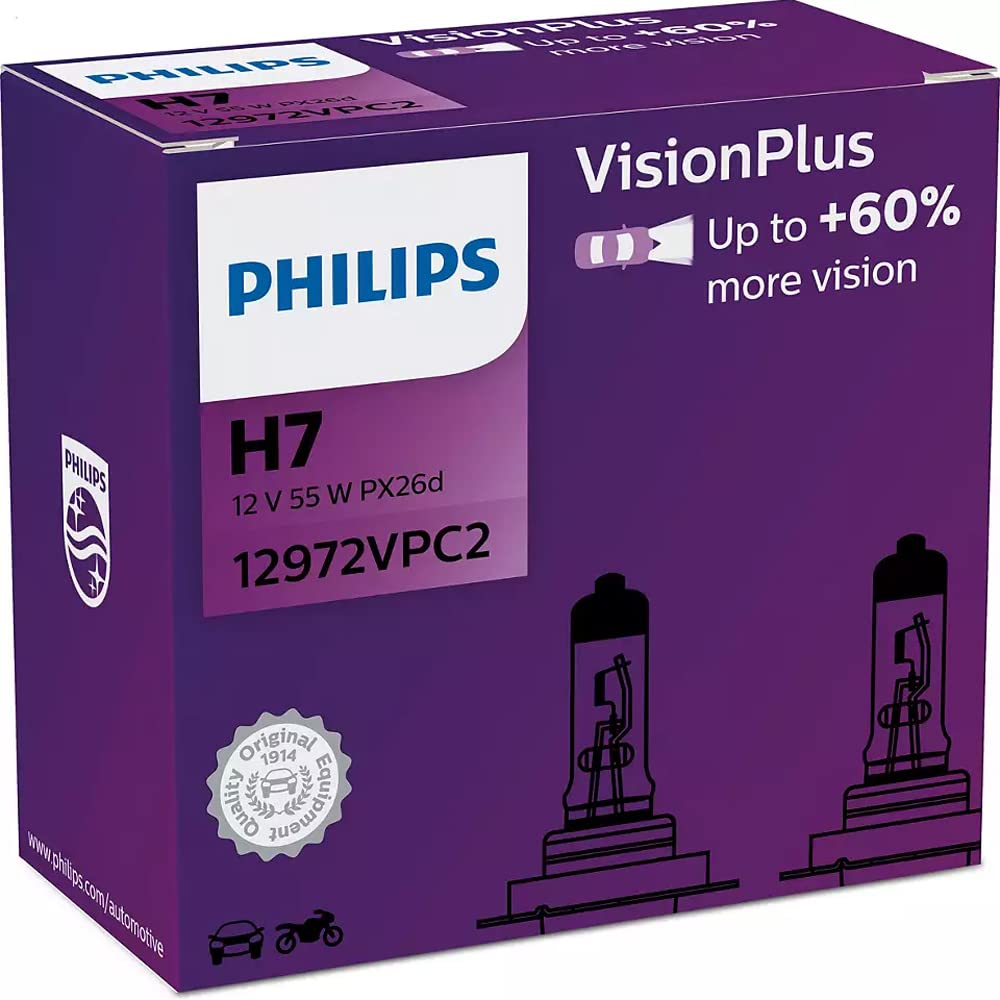 Philips H7 VisionPlus car headlight bulb PX26d