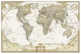 National Geographic - World Executive Map, Enlarged & Laminated Poster by National Geographic 73 x 48in