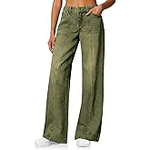 Cicy Bell Womens Wide Leg Jeans High Waisted Baggy Stretchy Front Seam Denim Pants with Pockets