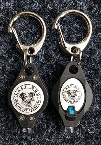 LED Lighted Dog Tag for Collars 2-Pack, Leashes, Harnesses Clip-on safety light + BONUS extra batteries