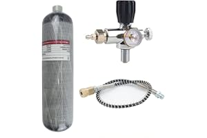 TUXING 4500Psi 3L Carbon Fiber Scuba Tank with Paintball Fill Station with Valve Regulator Gauge,High Pressure Composite Cylinder,Diving Tank,Pcp Air Tank for Pcp Air Rifle Snorkeling Water Sports