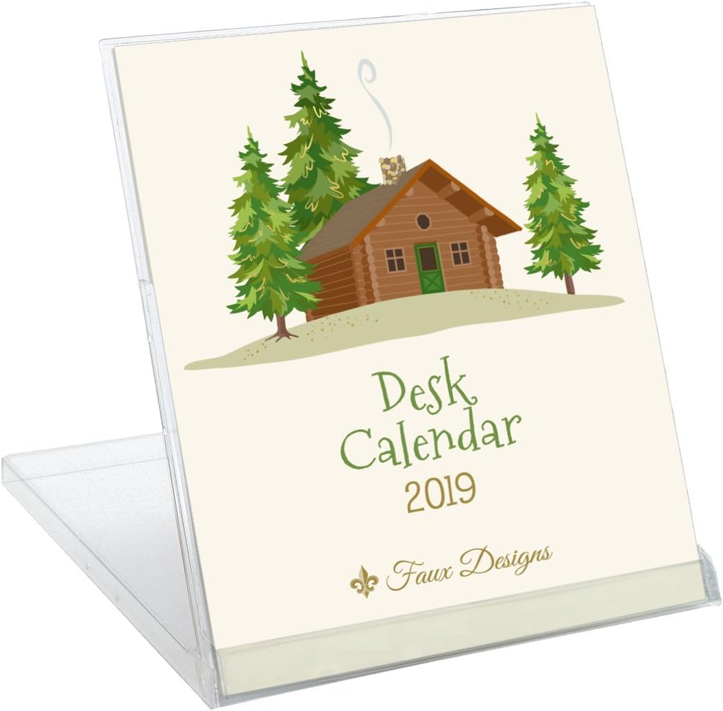 Best rose gold desk calendar 2019 with stand