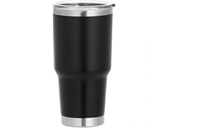 Gteller 30 oz Stainless Steel Tumbler, Double Wall Insulated Travel Mug with Lid (Black)
