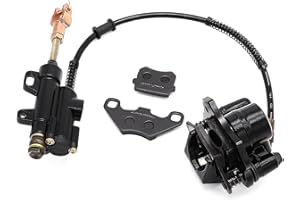 INGOULUT Rear Brake Master Cylinder Caliper Assembly for 50cc 70cc 90cc 110cc 125cc Chinese ATV Quad Replacement for Taotao Boulder B1 Coolster 3050HD