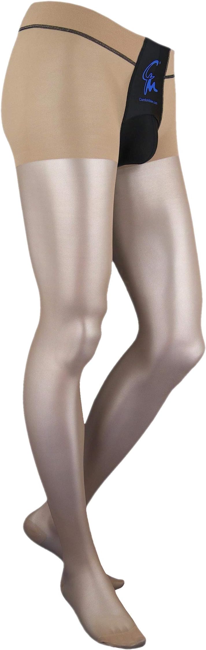 C402M Comfort4Men Pantyhose Tights for Men with Medium Support 70 Denier Low Waist
