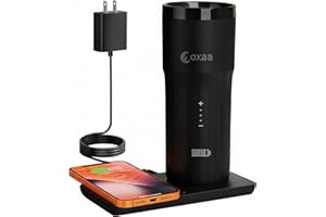 Oxaa Temperature-Controlled Self-Heating Coffee Mug - Ideal Travel Mug & Mug Warmer for Coffee Lovers, Keeps Beverages Hot or