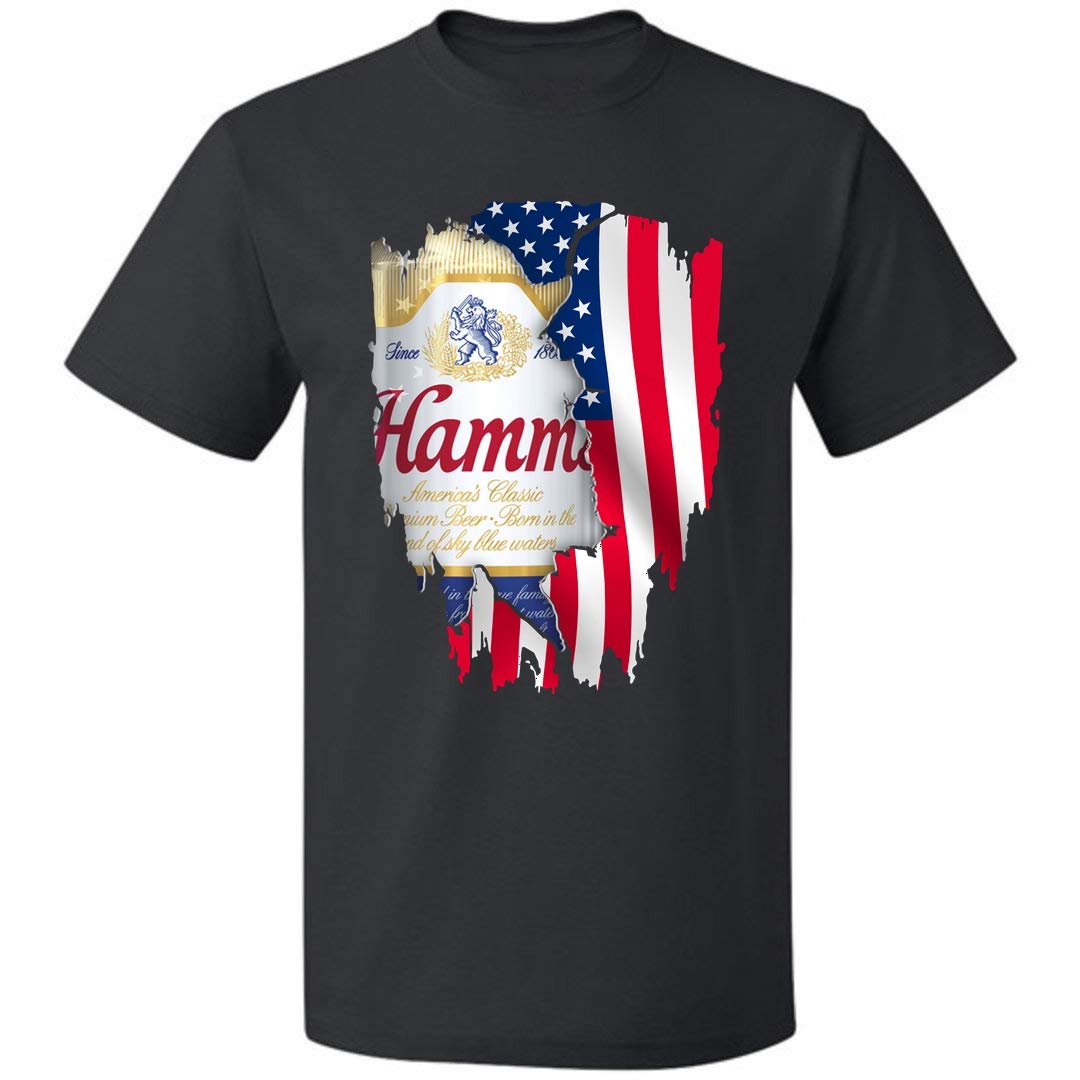  Hamms American Flag Beer 4th Of July Unisex T Shirt For S Up To 5