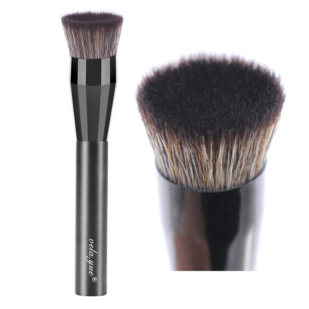 Vela.Yue Liquid Foundation Makeup Brush Perfecting Face Cream Crease Blending Buffing Make Up Applicator Concave Shape
