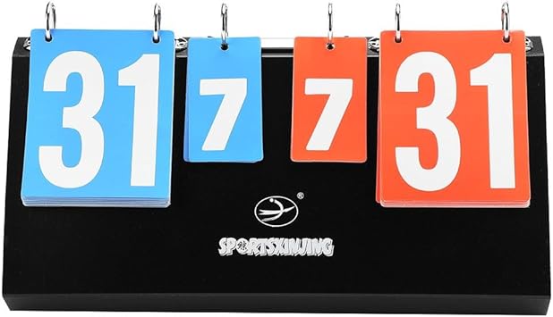 Amazon 4桁 スコアボード 得点板 読みやすい サッカー バスケットボール 卓球 多目的 携帯式 試合用 スポーツ用 得点ボード Alomejor 得点板 スポーツタイマー