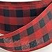 Red Black Buffalo Plaid Ribbon - 2 1/2