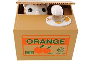 EchoAcc® Cute Automatic Stealing Cat Kitty Coin Money Box Piggy Storage Saving Bank