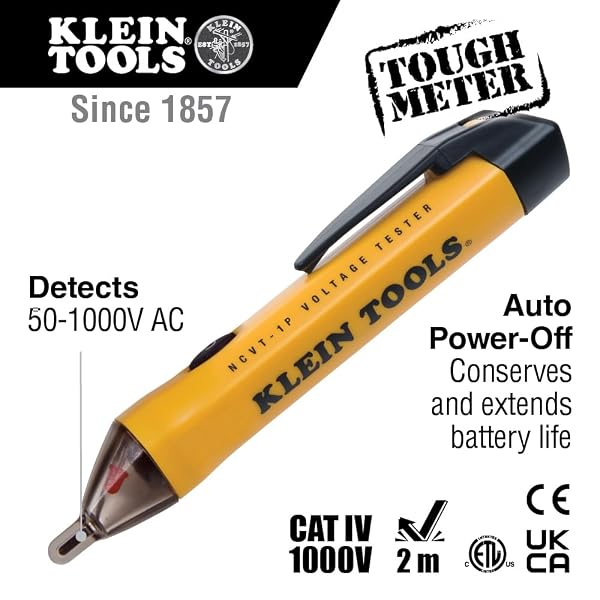 KLEIN TOOLS 69149P ELECTRICAL TEST KIT WITH DIGITAL MULTIMETER, NON-CONTACT VOLTAGE TESTER AND ELECTRICAL OUTLET TESTER, LEADS AND BATTERIES