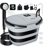 Zosudull Douche De Camping Portable 8000 MAh - Pompe, Filtre, Afficheur De Température, IPX8
