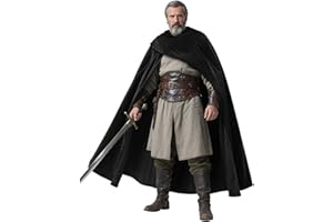 L'VOW Renaissance Cape with Hood Medieval Hooded Cape Halloween Sorcerer Hobbit Costume Cosplay