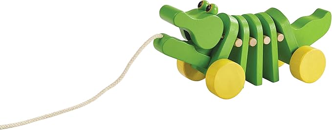wooden crocodile pull toy