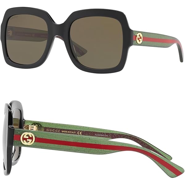 Gucci GG0418S 001 54M Black/Grey Gradient Square Sunglasses For