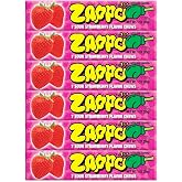 Zappo Sour Flavored Chews Packs (6 Pack, Strawberry)