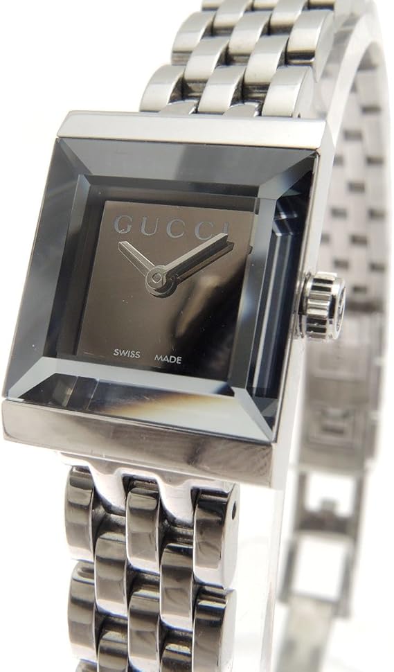 Amazon グッチ Gucci 腕時計gフレーム スクエア ステンレススティール シルバー 中古 レディース腕時計 腕時計 通販