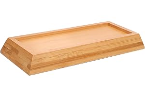 Inoomp Bamboo and Wood Whetstone Holder Adjustable Non Slip Stone for Sharpening Kitchen Knife Sharpener Tool