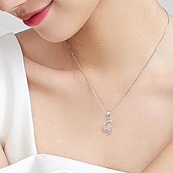 Aurora Tears Letter G Necklace Initial 925 Sterling