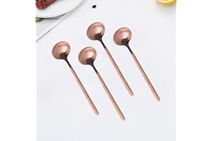 4 Pack 5.12 Inches Coffee/Tea Spoons, 304 Stainless Steel Ice Tea, Espresso Long Spoons for Stirring