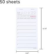 DGBDPACK Guest Check Pads EP-3616WP-1 10 Pads 500 Sheets White Waitress Server view 2