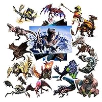 GTOTd Stickers for Monster Hunter 20-Pcs, Stickers Decals Vinyls for Laptop,Waterbottle，Gift，Teens,Cars, Collection、Skate Board （ B-Section）