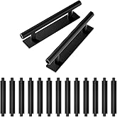 kwa heri 15Pack Self-Stick Push Pull Helper Black Hidden Cabinet Handles ABS Plastic Door Window Wardrobe Instant Cabinet Drawer Furniture Handles