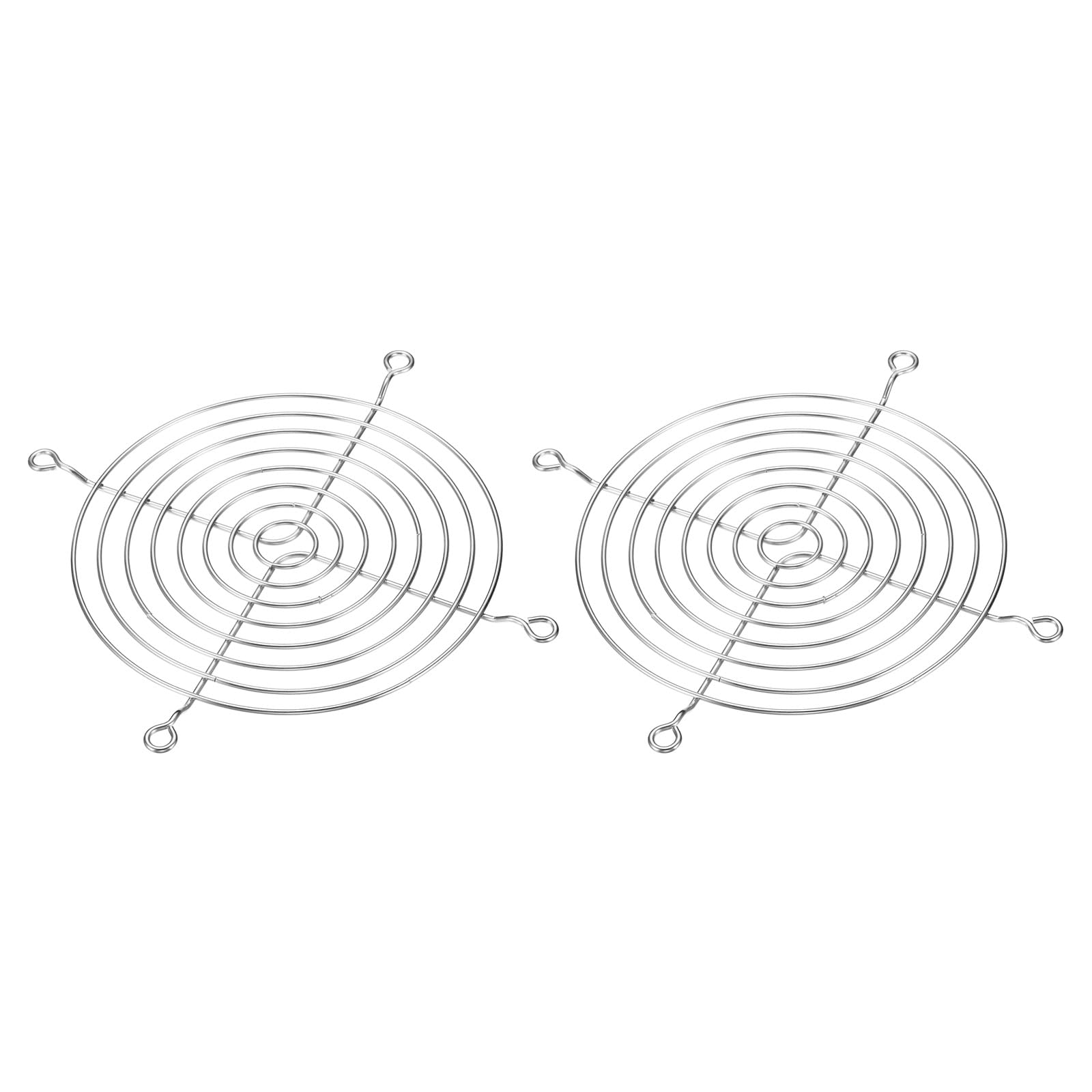 PATIKIL 120mm Fan Finger Grill, 2 Pack 304 Stainless Steel Grill Protector Guard Fan Protective Cover for 120x120mm Fans for Equipment Computer DIY, Silver