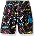 Maui & Sons Boys' Swim Trunk With Multi Color Shark Print