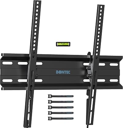 BONTEC Ultra Slim TV Wall Mount Tilting 23-60 Inch, 30mm from Wall, 400x400mm
