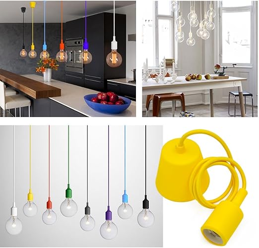 princeway colorido silicona moderna iluminacion lamparas de techo colgante portalamparas e27 europea ikea estilo adecuado para todos bombillas e27