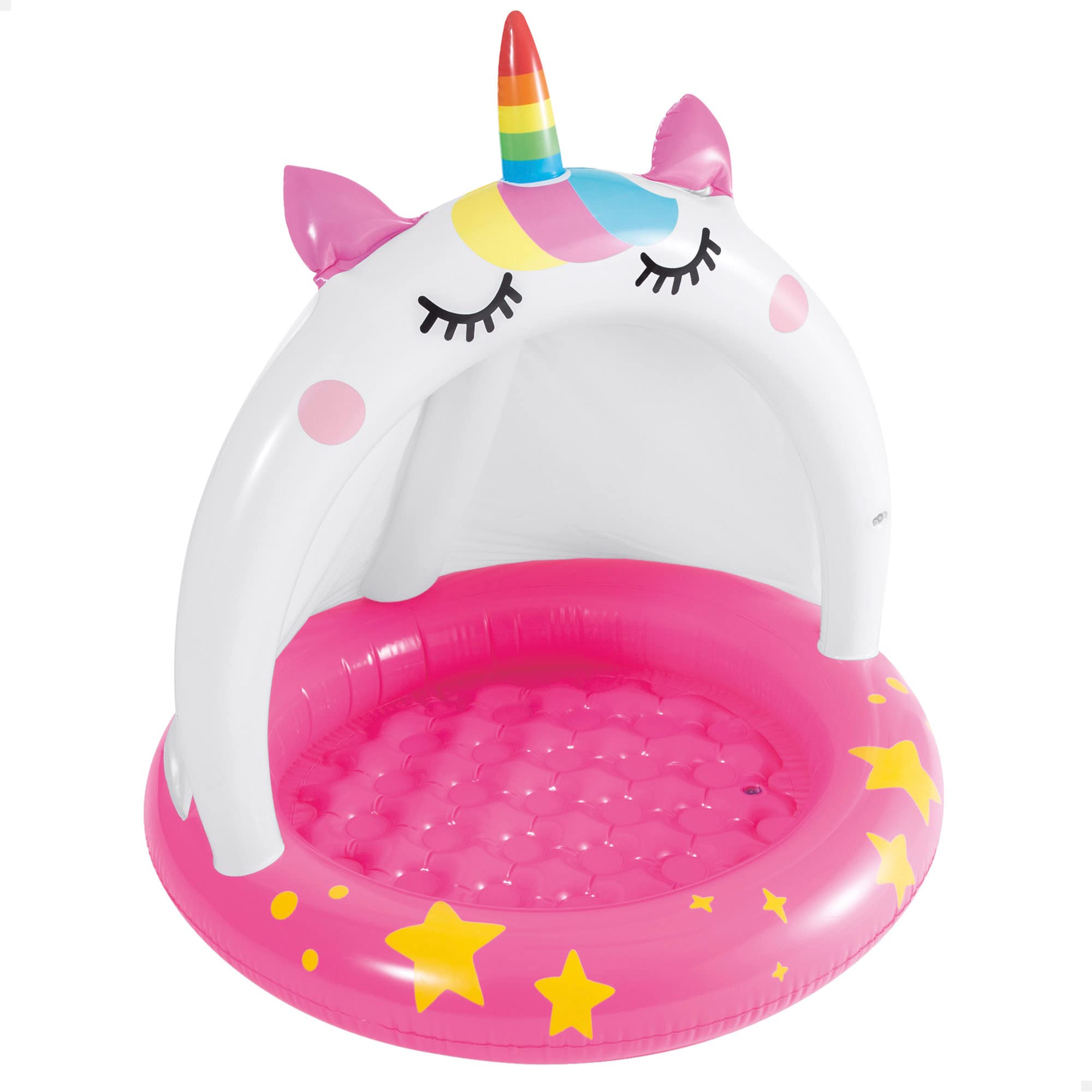 Intex 58438 Unicornium Inflatable Pool with Inflatable Ceiling and Floor, Baby Pool, Measures 40" in Diameter and 40" high, Includes Repair Patch, 45 Liter Capacity.